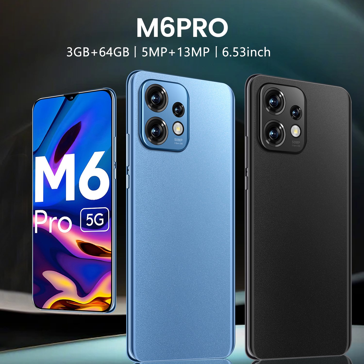 Brand New 4G Smartphone Original 3GB 64GB 6.5inch Mobile Phone Android10 MTK6737 Quad Core 5MP+13MP Celular Telefono Low Price
